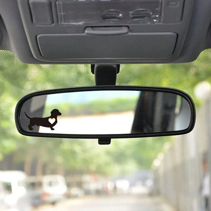 1pc-Shaped Dachshund Car Stickers, Little Dogs, Dog Lovers, Rearview Mirror Decals, Vinyl Decals, Suitable For Car, Motorcycle, Truck Bumpers, Laptop And Computer Decoration