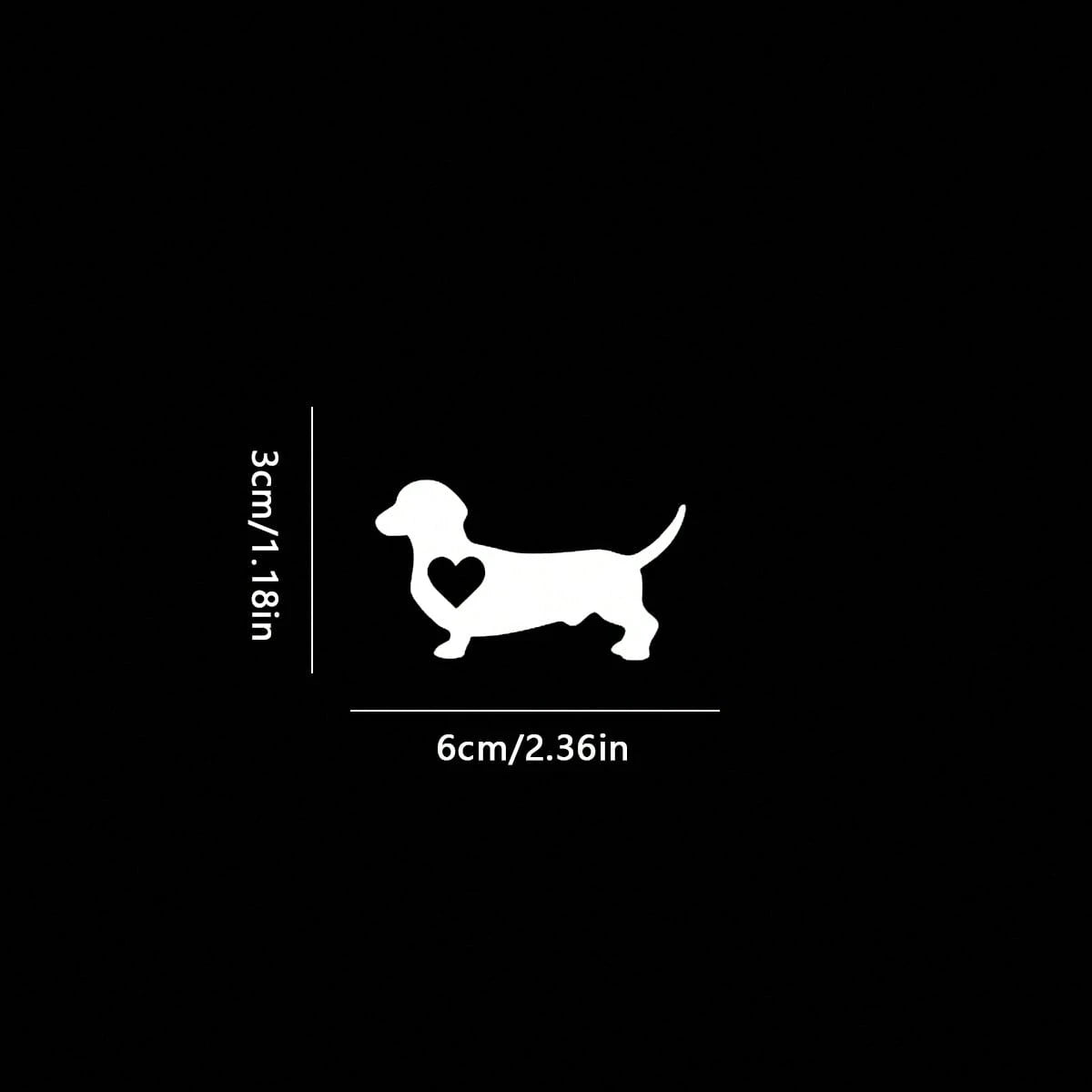 1pc-Shaped Dachshund Car Stickers, Little Dogs, Dog Lovers, Rearview Mirror Decals, Vinyl Decals, Suitable For Car, Motorcycle, Truck Bumpers, Laptop And Computer Decoration