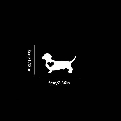 1pc-Shaped Dachshund Car Stickers, Little Dogs, Dog Lovers, Rearview Mirror Decals, Vinyl Decals, Suitable For Car, Motorcycle, Truck Bumpers, Laptop And Computer Decoration