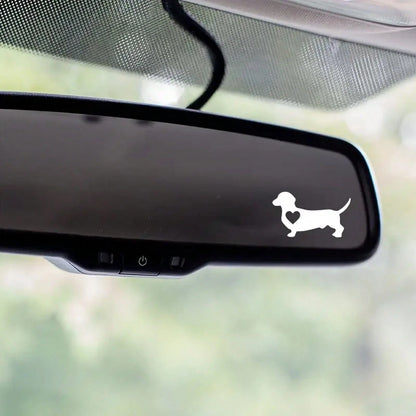 1pc-Shaped Dachshund Car Stickers, Little Dogs, Dog Lovers, Rearview Mirror Decals, Vinyl Decals, Suitable For Car, Motorcycle, Truck Bumpers, Laptop And Computer Decoration