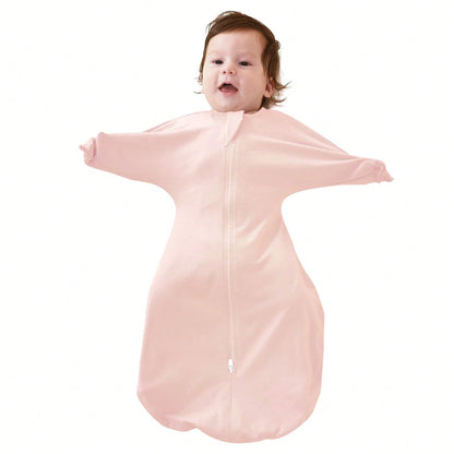 1pc Shark Fin Shaped Baby Sleeping Bag, Soft And Comfortable, With Two-Way Zipper, Suitable As Newborn Gift