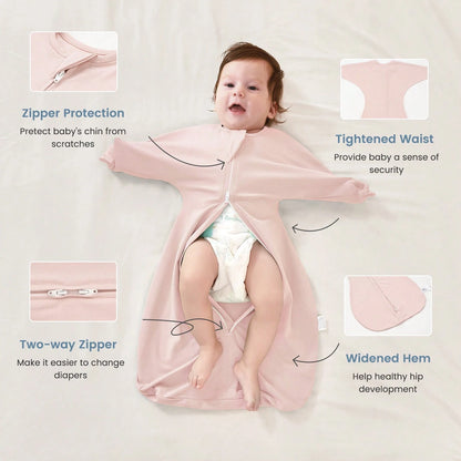 1pc Shark Fin Shaped Baby Sleeping Bag, Soft And Comfortable, With Two-Way Zipper, Suitable As Newborn Gift
