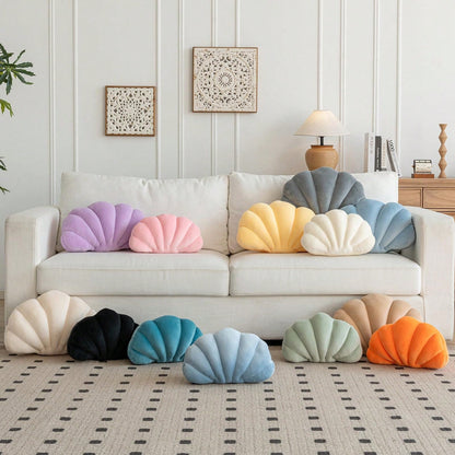 1pc Shell Shaped Throw Pillow, Suitable For Room Decor, Home Decoration, Sofa, Bedroom, Reading, Halloween, Thanksgiving Gift, Birthday, Graduation