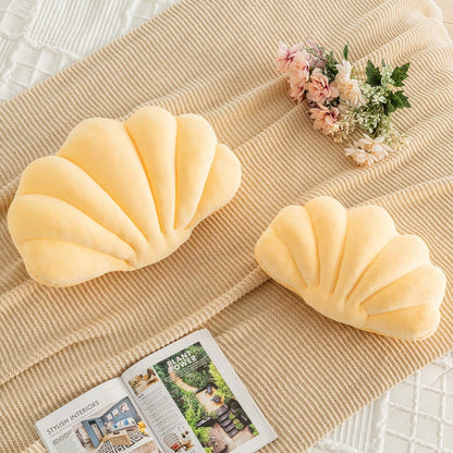 1pc Shell Shaped Throw Pillow, Suitable For Room Decor, Home Decoration, Sofa, Bedroom, Reading, Halloween, Thanksgiving Gift, Birthday, Graduation