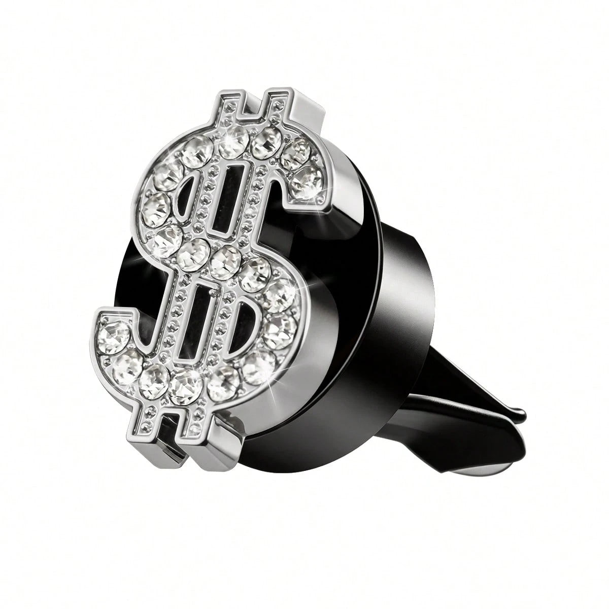 1pc Shiny Crystal Gold Car Air Vent Clip, Cute Crystal Gold Car Fragrance Air Vent Clip Pendant, Cute Rhinestone Gold Diffuser Air Vent Clip, Sparkling Luxury Car Air Conditioning Decoration