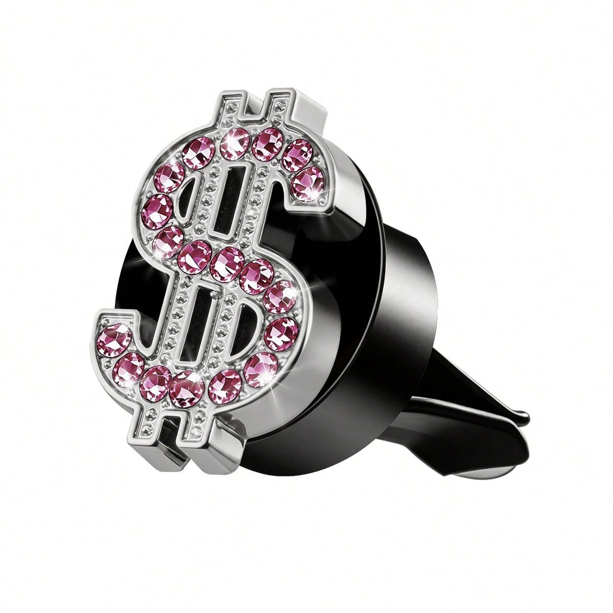 1pc Shiny Crystal Gold Car Air Vent Clip, Cute Crystal Gold Car Fragrance Air Vent Clip Pendant, Cute Rhinestone Gold Diffuser Air Vent Clip, Sparkling Luxury Car Air Conditioning Decoration