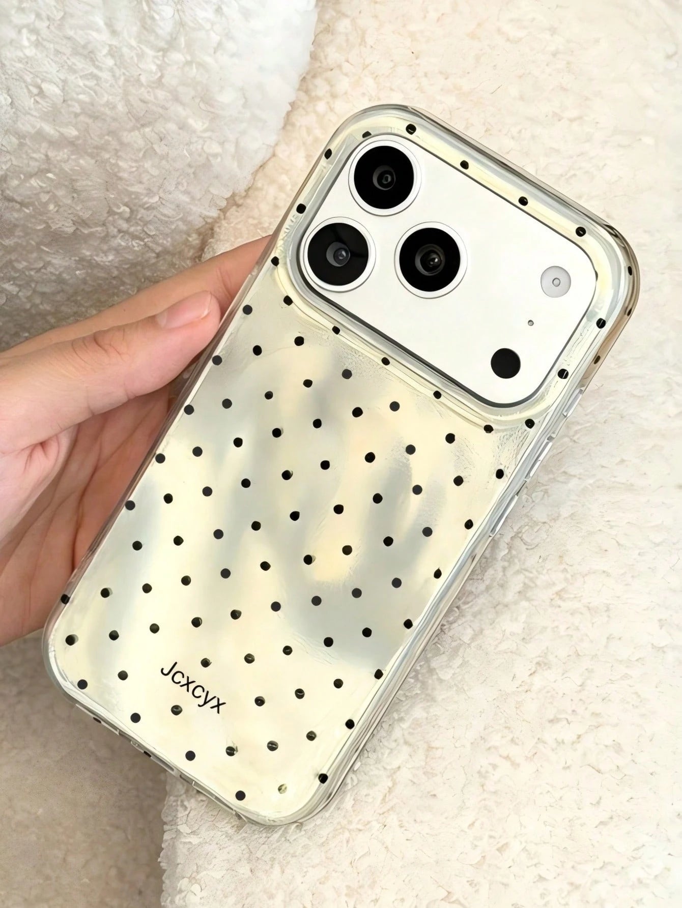 1pc Shiny Sequin Asymmetrical Wavy Pattern Glossy IMD Phone Case, Suitable For 17 Pro Max, 17 Pro, 16 Pro Max, 15 Pro Max, 14 Pro Max, 13 Pro Max, 16, 15, 14 Plus, 13, 12 Pro, 11, Soft Protective Cove