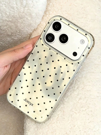 1pc Shiny Sequin Asymmetrical Wavy Pattern Glossy IMD Phone Case, Suitable For 17 Pro Max, 17 Pro, 16 Pro Max, 15 Pro Max, 14 Pro Max, 13 Pro Max, 16, 15, 14 Plus, 13, 12 Pro, 11, Soft Protective Cove