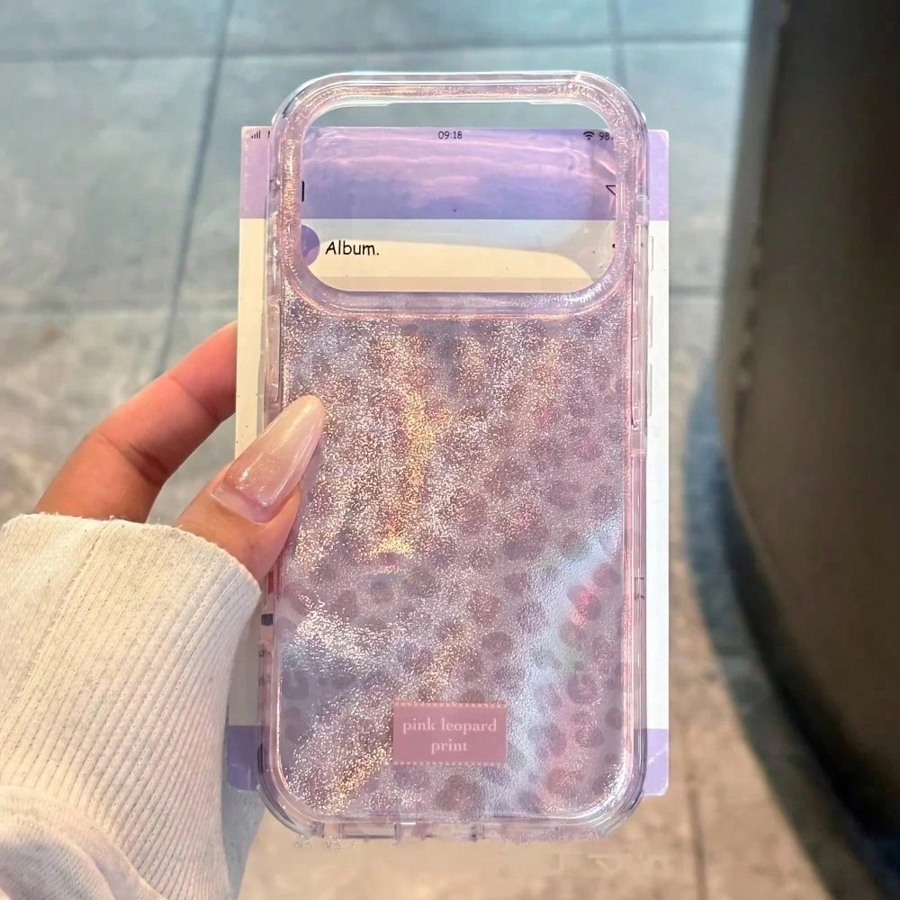 1pc Shiny Sequin Asymmetrical Wavy Pattern Glossy IMD Phone Case, Suitable For 17 Pro Max, 17 Pro, 16 Pro Max, 15 Pro Max, 14 Pro Max, 13 Pro Max, 16, 15, 14 Plus, 13, 12 Pro, 11, Soft Protective Cove