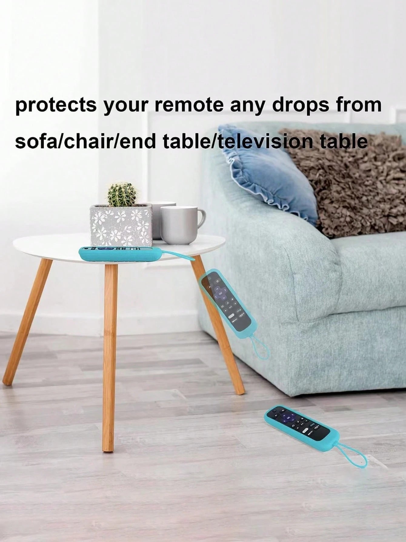 1pc Silicone Remote Control Cover Compatible With Roku TV Remote, Glow-In-The-Dark Remote Holder Case For Roku Streaming Stick 4K, Express 4K+, Premiere, Streambar, Simple Remote/Voice Remote With Lan