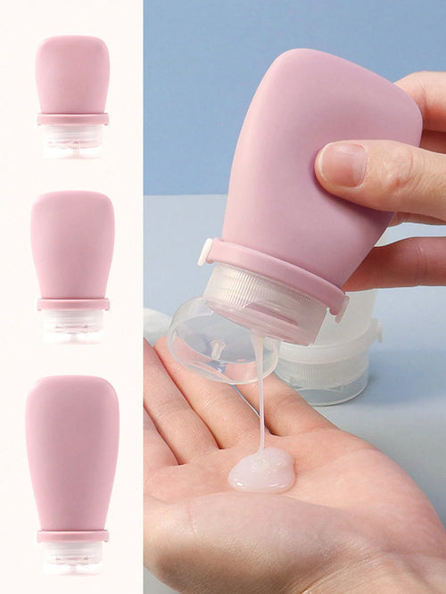 1pc Silicone Travel Bottle Set For Shampoo, Cosmetics And Lotion Dispensing With Anti-Leak Design, 30ml/60ml/90ml