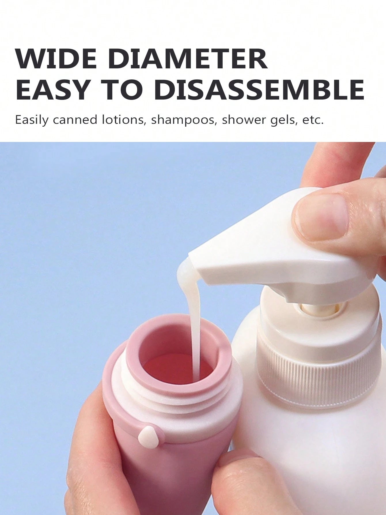 1pc Silicone Travel Bottle Set For Shampoo, Cosmetics And Lotion Dispensing With Anti-Leak Design, 30ml/60ml/90ml