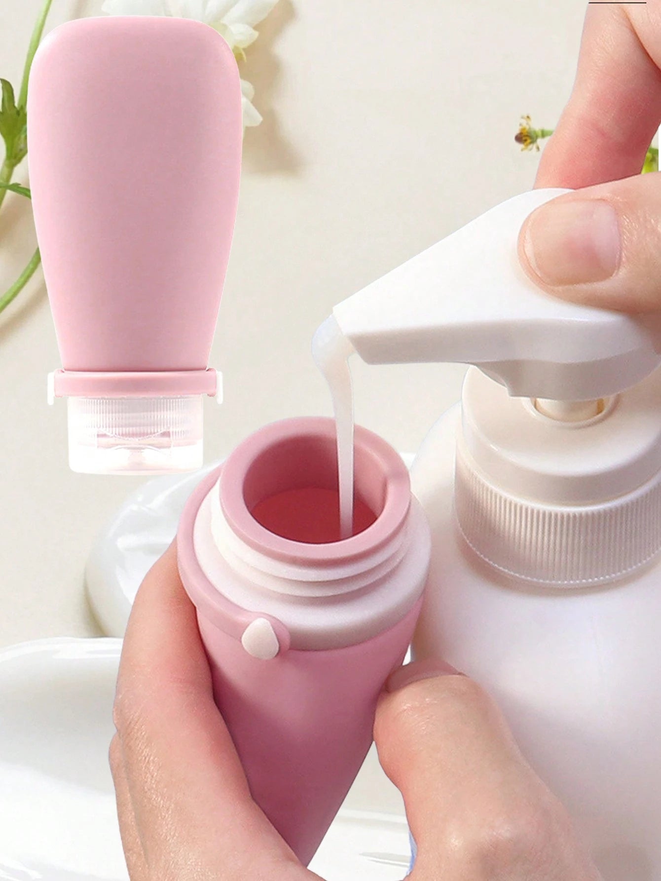 1pc Silicone Travel Bottle Set For Shampoo, Cosmetics And Lotion Dispensing With Anti-Leak Design, 30ml/60ml/90ml