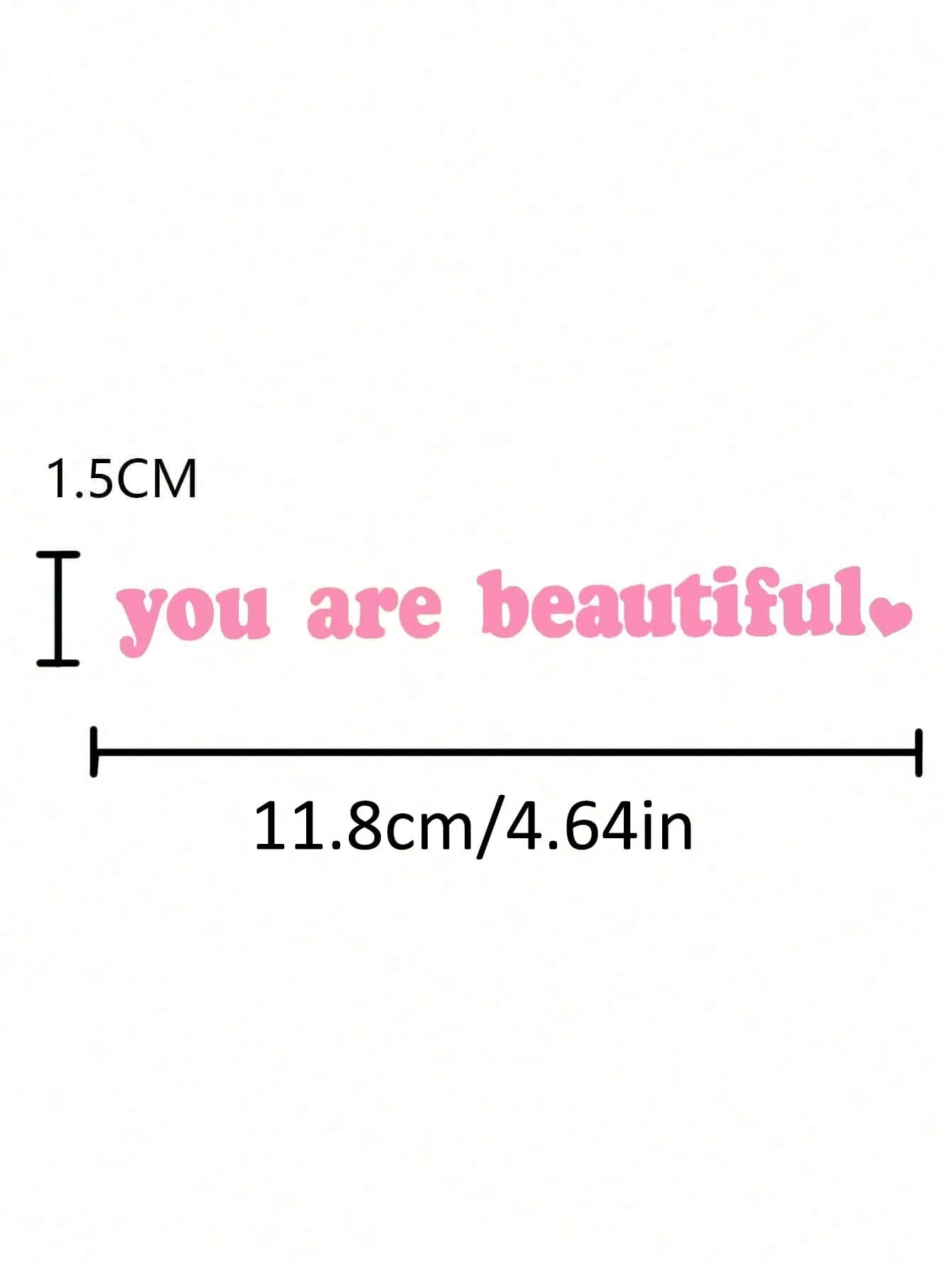 1pc Slogan Graphic Car Mirror Sticker
