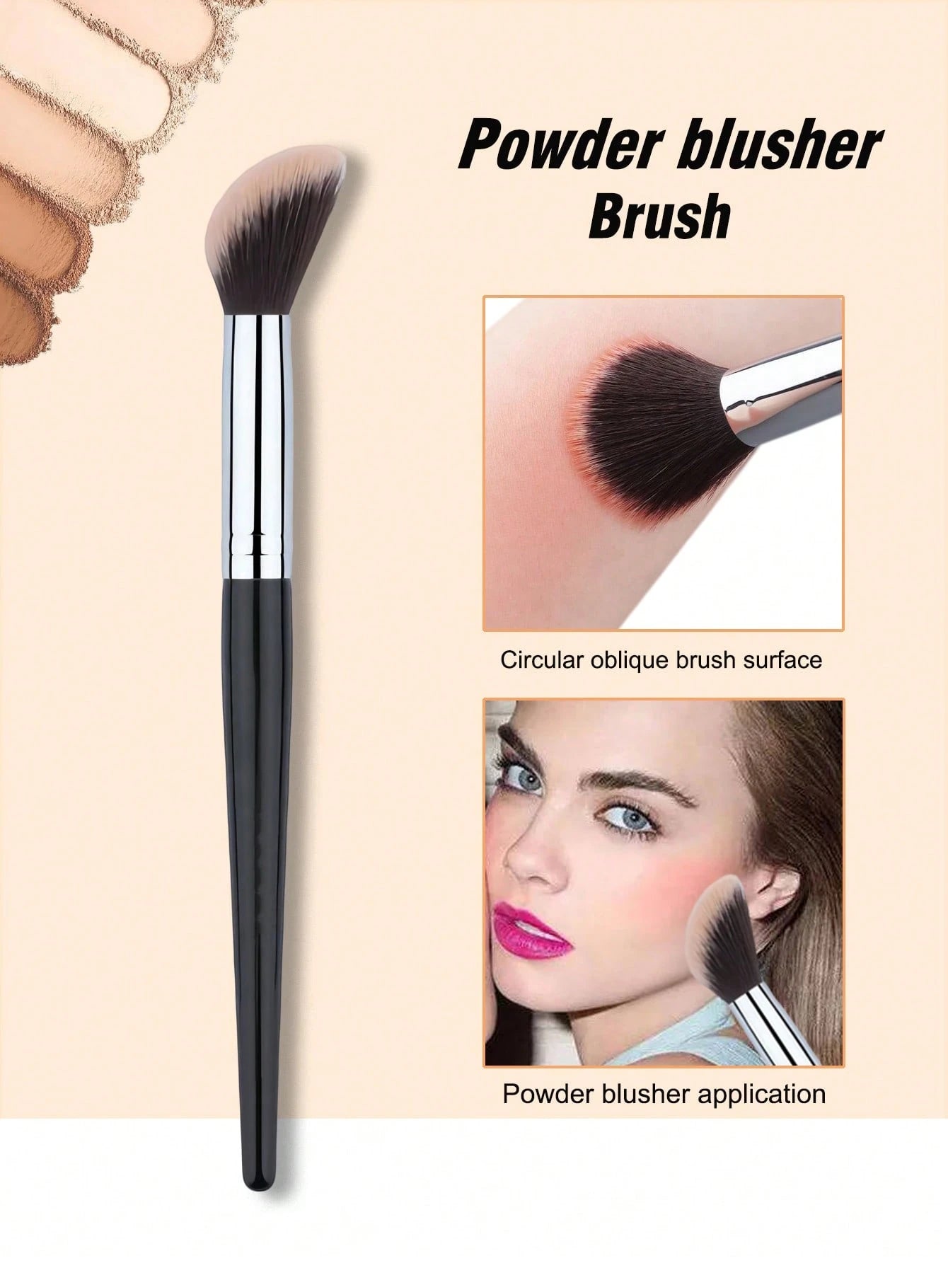 1pc Soft And Delicate Blush Brush Suitable For Makeup Beginners,Foundation Brush,Concealer Brush,Blush Brush,Contour Brush,Blush Brush,Bronzer Brush,Powder Brush,Foundation Brush,Blush Brush,Giveaways