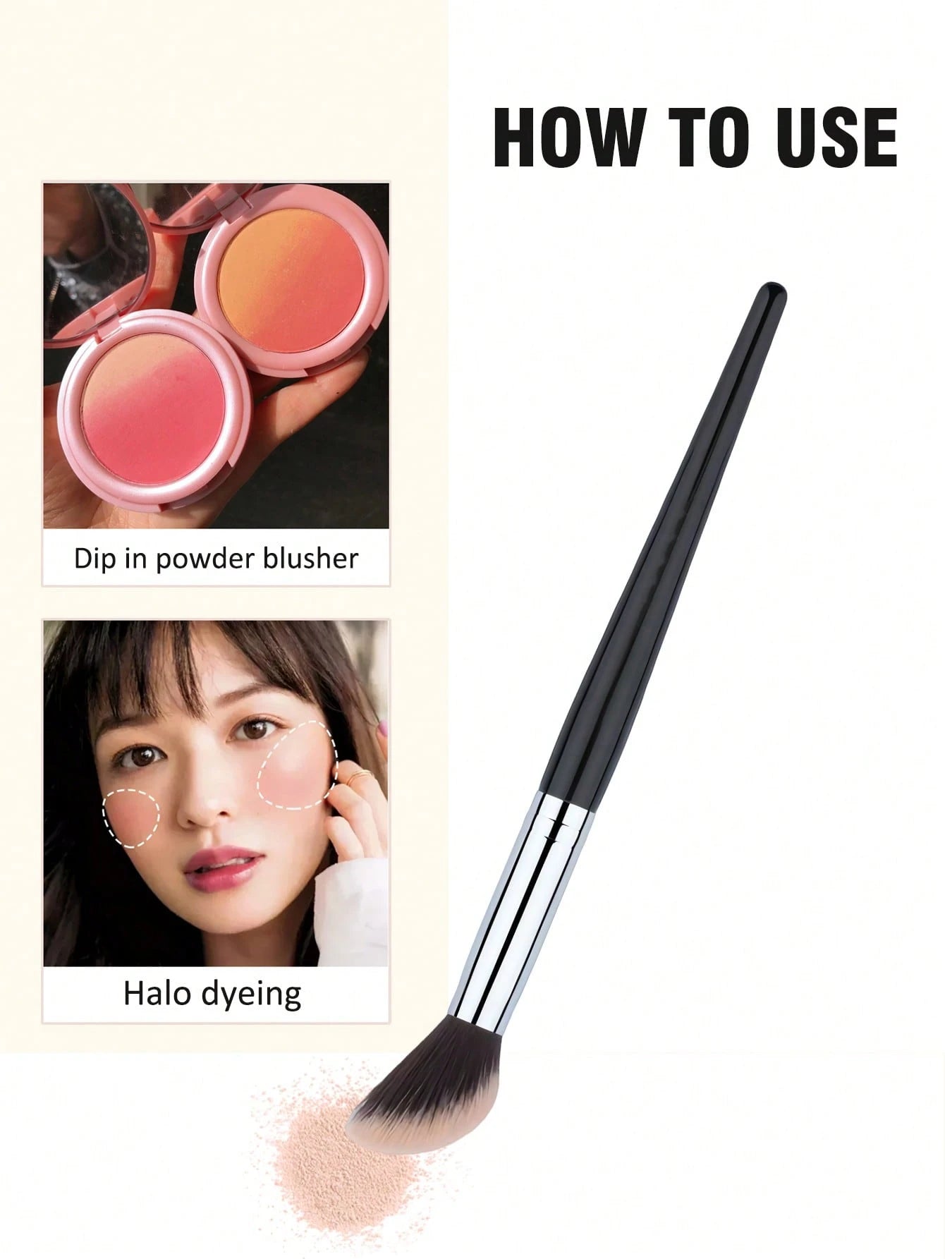 1pc Soft And Delicate Blush Brush Suitable For Makeup Beginners,Foundation Brush,Concealer Brush,Blush Brush,Contour Brush,Blush Brush,Bronzer Brush,Powder Brush,Foundation Brush,Blush Brush,Giveaways
