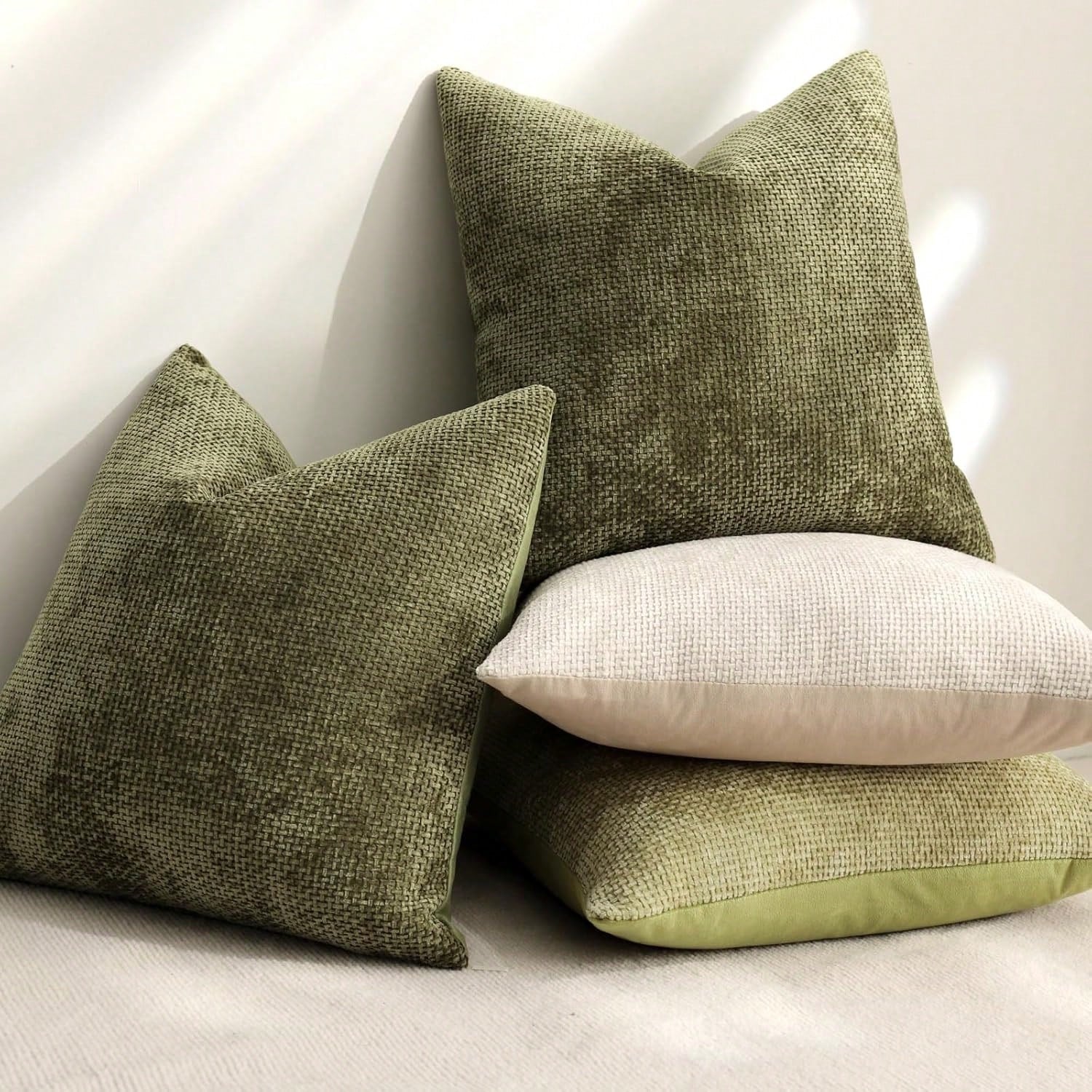 1pc Soft Chenille Decorative Cushion Cover,Luxury Woven Texture Pillow Case For Bed,Living Room Sofa Throw Pillow