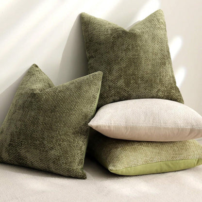 1pc Soft Chenille Decorative Cushion Cover,Luxury Woven Texture Pillow Case For Bed,Living Room Sofa Throw Pillow