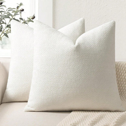 1pc Soft Chenille Decorative Cushion Cover,Luxury Woven Texture Pillow Case For Bed,Living Room Sofa Throw Pillow