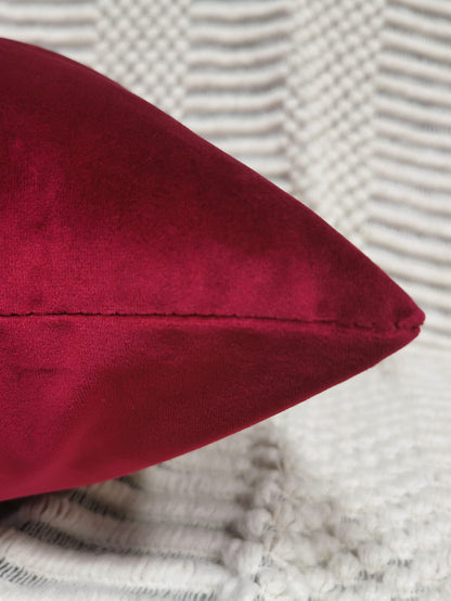 1pc Solid Color Pillow Cover (Pillow Insert Not Included), Burgundy Minimalist Cushion Cover, Suitable For Home Bedroom Bedding, Living Room Sofa Decor