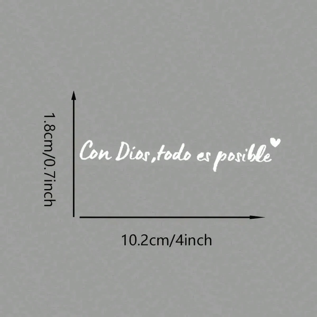 1pc Spanish Car Rearview Mirror Sticker, With "Con Dios Todo Es Posible" Rearview Mirror Sticker, Waterproof Christian Car Accessory, Suitable For Rearview Mirror, Water Bottle, Rearview Mirror And La
