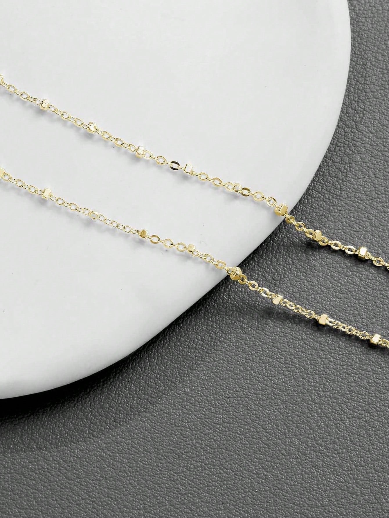 1pc Stainless Steel Double-Layered Stacked Anklet, Bohemian Beach Style Foot Chain, Ideal Gift For Women Valentine's Day Accessories
