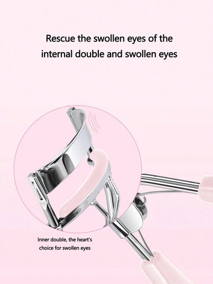 1pc Stainless Steel Eyelash Curler, Makeup Eyelash Curler, False Eyelash Applicator, Makeup Broad Angle Beauty Tool, Soft Texture Won't Pinch Lashes, Long-Lasting Shaping, Comfortable To Use