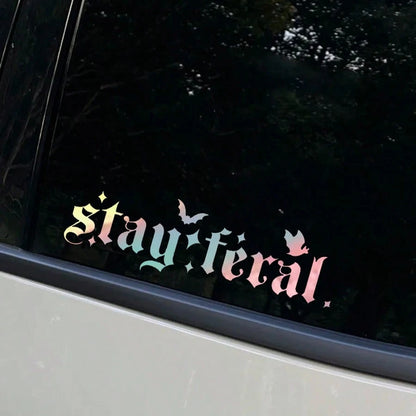 1pc Stay Feral Vinyl Car Decals Wild Stickers Any Flat Surface