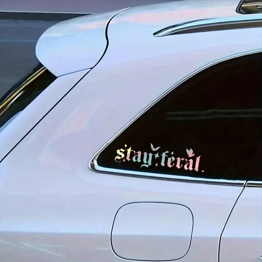 1pc Stay Feral Vinyl Car Decals Wild Stickers Any Flat Surface