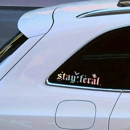 1pc Stay Feral Vinyl Car Decals Wild Stickers Any Flat Surface