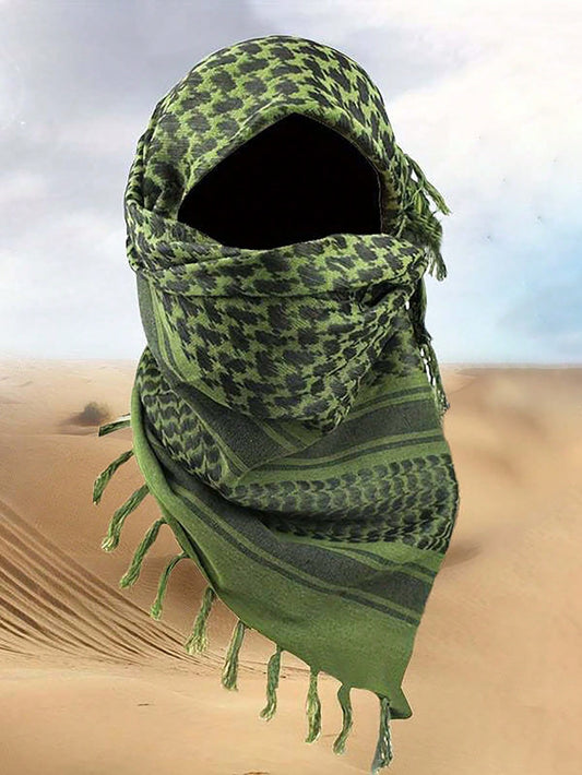1pc Tactical Desert Military Camo Headwrap, Unisex, Tactical Mesh Camo Scarf, Motorcycle Face Mask, Riding Arab Scarf, Summer Headband, Suitable For Wargames, Sports And Other Outdoor Activities, Hall