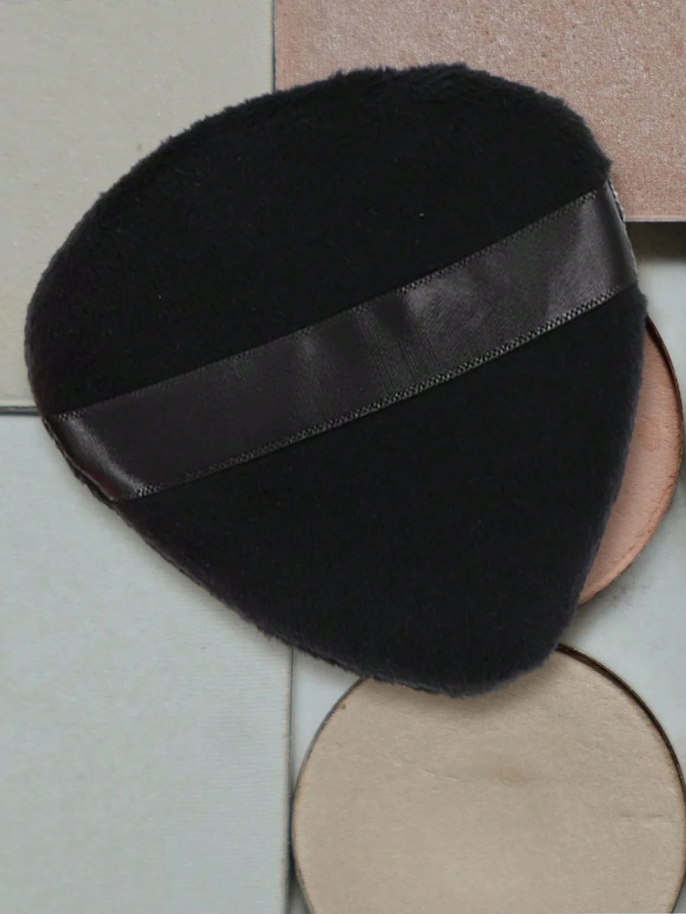 1pc Teardrop Shaped Makeup Sponge Puff For Setting Powder, Soft Flocked, Triangle Pointed Head Beauty Tool,Makeup,Cheap,Room Decor,Vanity,Travel,Bedroom,Makeup Accessories,Puff,Makeup Blender,Powder P