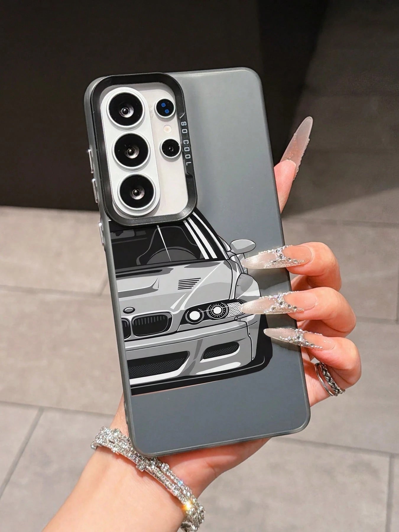 1pc TPU Car Element TPU+PC Matte Finish Racing Car Design Shockproof Protective Phone Case, Compatible With IPhone 17 Pro Max/16 Pro Max/17 Pro/17/16 Pro/16/15/14/13/12/11/Pro/Pro Max/X/XR/XS/XS Max/7