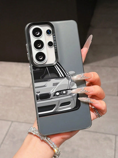 1pc TPU Car Element TPU+PC Matte Finish Racing Car Design Shockproof Protective Phone Case, Compatible With IPhone 17 Pro Max/16 Pro Max/17 Pro/17/16 Pro/16/15/14/13/12/11/Pro/Pro Max/X/XR/XS/XS Max/7