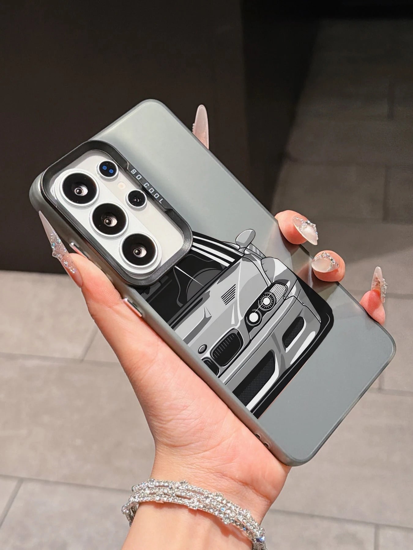 1pc TPU Car Element TPU+PC Matte Finish Racing Car Design Shockproof Protective Phone Case, Compatible With IPhone 17 Pro Max/16 Pro Max/17 Pro/17/16 Pro/16/15/14/13/12/11/Pro/Pro Max/X/XR/XS/XS Max/7
