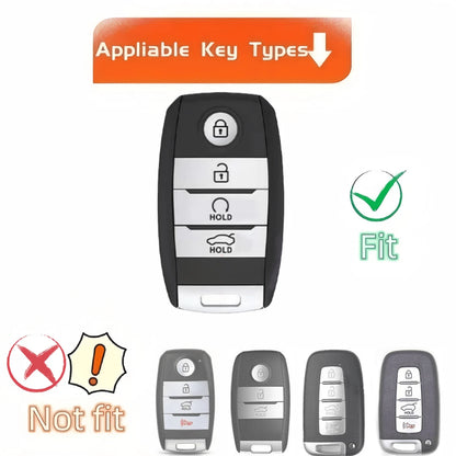 1PC TPU Car Key Fob Case Cover Compatible With For Kia For Niro, For Forte, For Optima, For Sorento, For Rio, For Soul, For Sportage