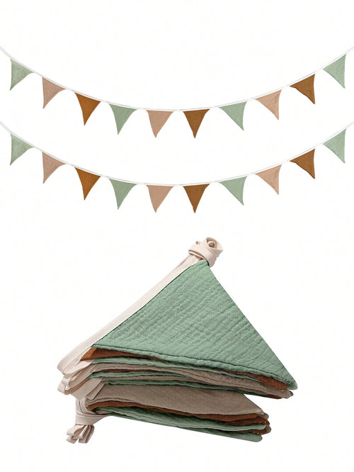 1pc Triangle Flag Pennant Garland, Kindergarten Decor, Baby Birthday Party, Boho Wedding Celebration Decoration