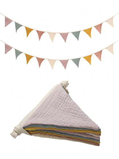 1pc Triangle Flag Pennant Garland, Kindergarten Decor, Baby Birthday Party, Boho Wedding Celebration Decoration