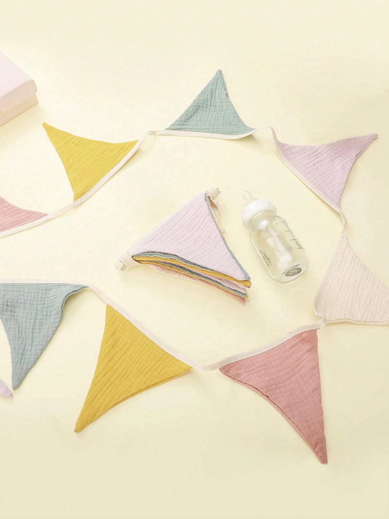 1pc Triangle Flag Pennant Garland, Kindergarten Decor, Baby Birthday Party, Boho Wedding Celebration Decoration
