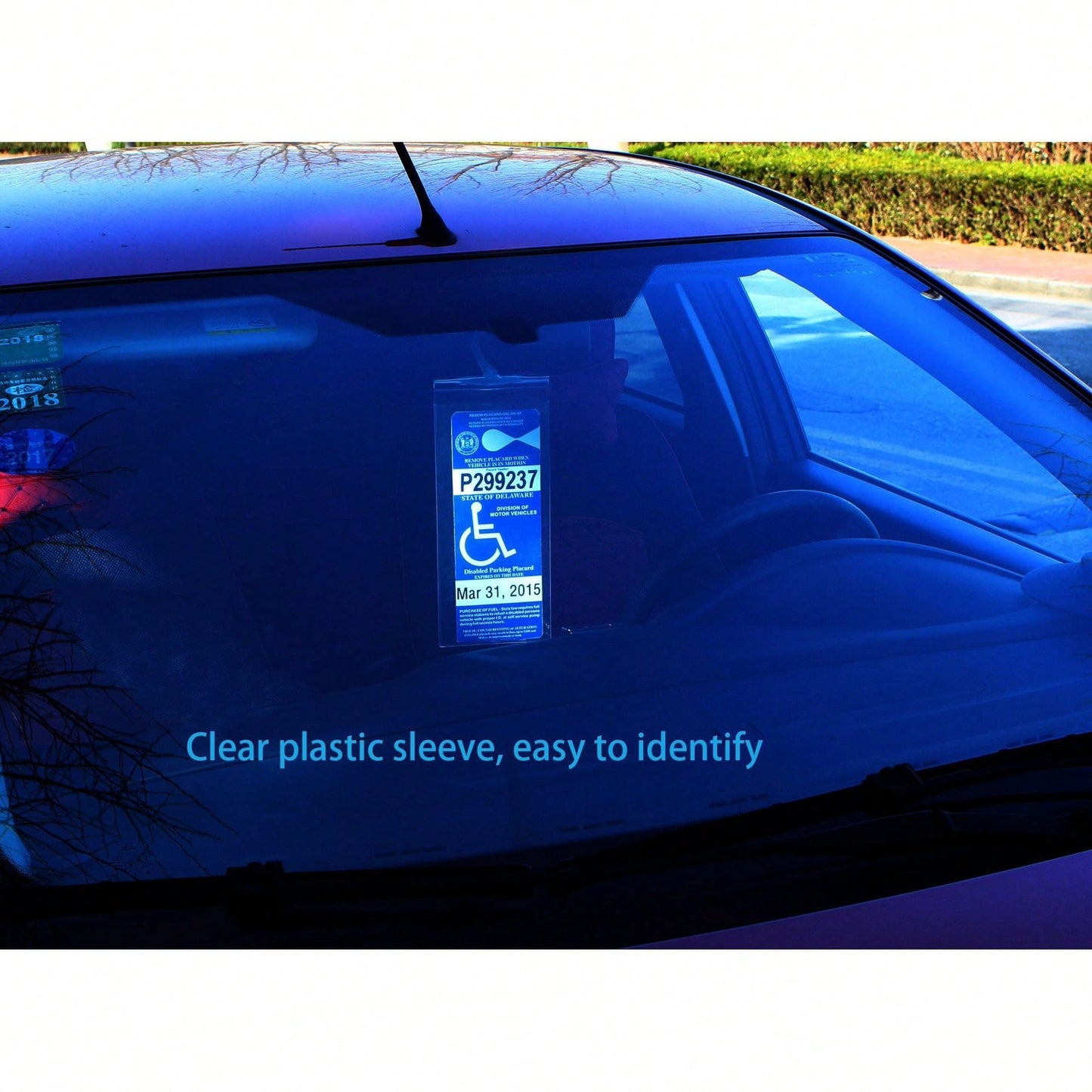 1PC Ultra Transparent Protector Reusable PVC Handicap Parking Placard Protector With Large Hook- Ultra Transparent Disabled Parking Permit Cover With Glossy Finish Handicap Parking Sign Holder With L