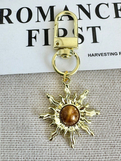 1pc Unisex Minimalist Sun Keychain Indie Style Student/Couple Gift Backpack Accessory Car Accessories For Women Keychain For Bag