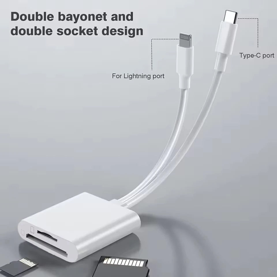 1pc Unisex Outdoor Photography Accessory, Photographer Essential, Plug And Play Type-C OTG Card Reader, SD/TF Memory Card Adapter, High-Speed Transfer, Stable Reading, Compatible With SDHC/SDXC/Micro