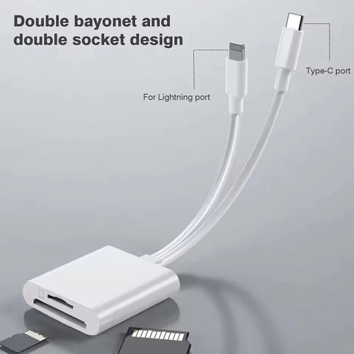 1pc Unisex Outdoor Photography Accessory, Photographer Essential, Plug And Play Type-C OTG Card Reader, SD/TF Memory Card Adapter, High-Speed Transfer, Stable Reading, Compatible With SDHC/SDXC/Micro