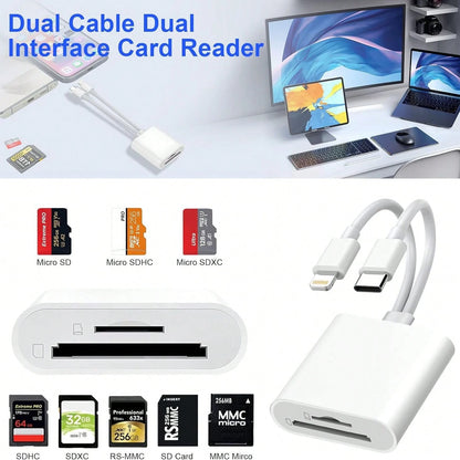 1pc Unisex Outdoor Photography Accessory, Photographer Essential, Plug And Play Type-C OTG Card Reader, SD/TF Memory Card Adapter, High-Speed Transfer, Stable Reading, Compatible With SDHC/SDXC/Micro