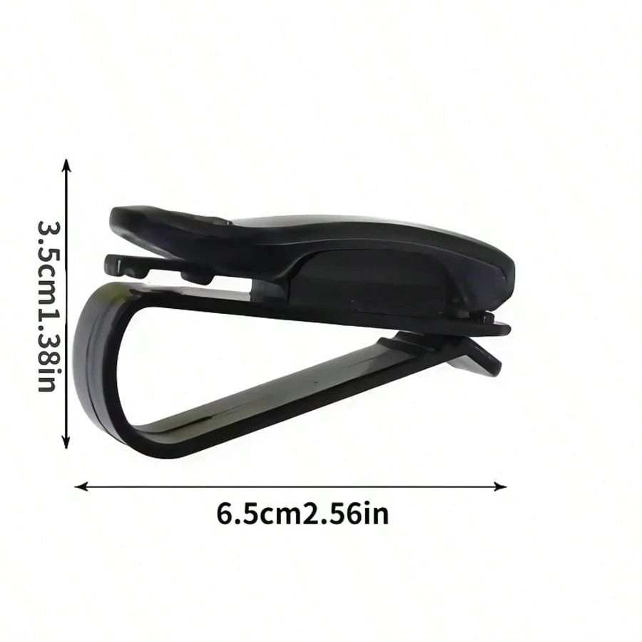 1pc Universal Car Sun Visor Glasses Holder, Fashionable Eyewear, Ticket, Receipt, Card Storage Clip, Car Interior Accessory
