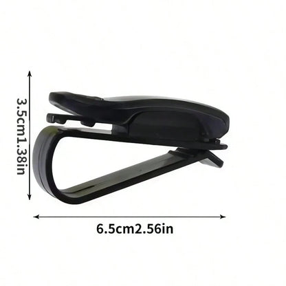 1pc Universal Car Sun Visor Glasses Holder, Fashionable Eyewear, Ticket, Receipt, Card Storage Clip, Car Interior Accessory