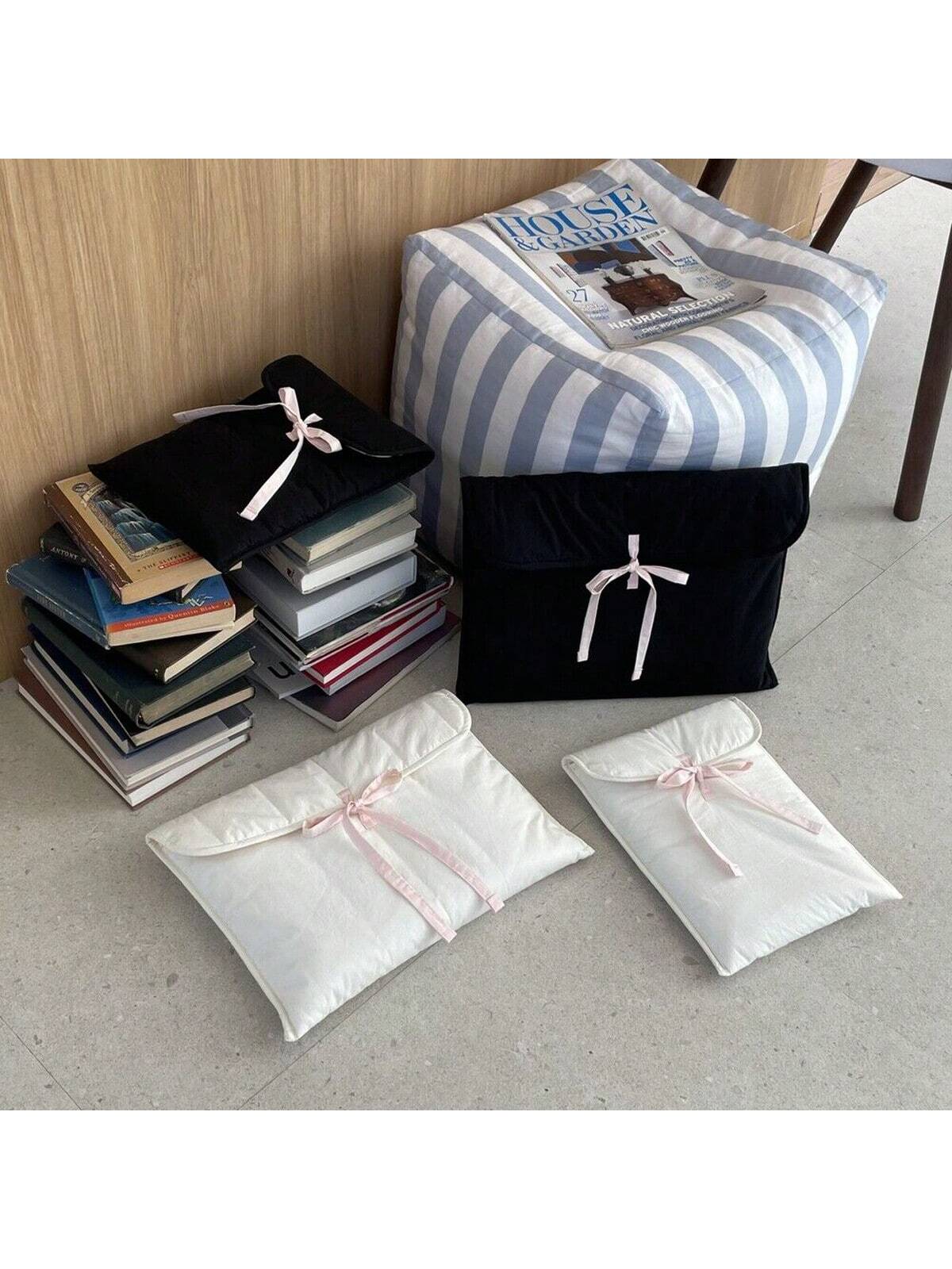 1pc White Ballerina Style Padded IPad/Tablet Sleeve Case, Drawstring Closure Fits 11", 13", 13.3", 14" Laptops, Versatile Gift For Friends, Back To School Classroom Laptop Sleeve Computer Case Travel