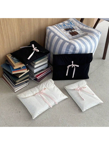 1pc White Ballerina Style Padded IPad/Tablet Sleeve Case, Drawstring Closure Fits 11", 13", 13.3", 14" Laptops, Versatile Gift For Friends, Back To School Classroom Laptop Sleeve Computer Case Travel