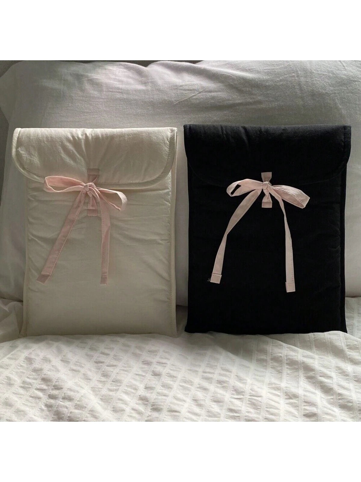 1pc White Ballerina Style Padded IPad/Tablet Sleeve Case, Drawstring Closure Fits 11", 13", 13.3", 14" Laptops, Versatile Gift For Friends, Back To School Classroom Laptop Sleeve Computer Case Travel
