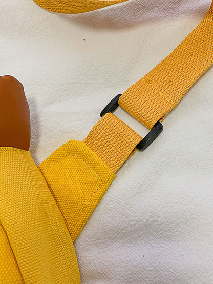 1pc White Fashion Cute Duck Shape Crossbody Bag, Unique Cartoon Animal Style Zipper Closure Mini Shoulder Bag, Campus Fresh Girl, Yellow, Kawaii